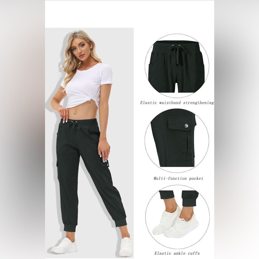 Cargo Jogger Pants in Charcoal, Women’s Size Large - Picture 5 of 8